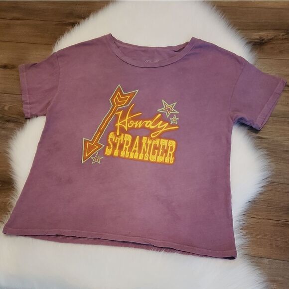 NWOT Midnight Rider Howdy Stranger Oversized Western Graphic Tee XS - Picture 2 of 8